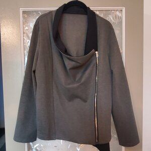 Black & Grey Mid-Weight Zip Up Jacket